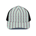 Red And Blue DNA Pattern Print Black Mesh Trucker Hat