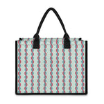 Red And Blue DNA Pattern Print Canvas Tote Bag