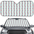 Red And Blue DNA Pattern Print Car Windshield Sun Shade