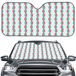 Red And Blue DNA Pattern Print Car Windshield Sun Shade