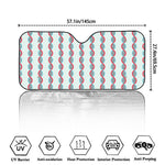 Red And Blue DNA Pattern Print Car Windshield Sun Shade