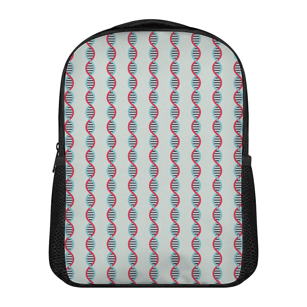 Red And Blue DNA Pattern Print Casual Backpack