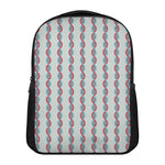 Red And Blue DNA Pattern Print Casual Backpack