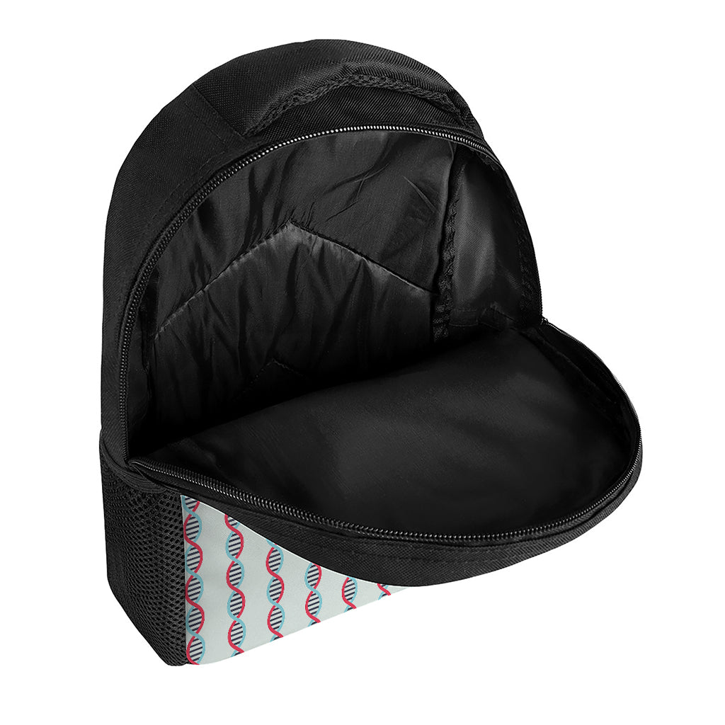 Red And Blue DNA Pattern Print Casual Backpack