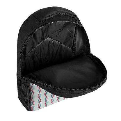 Red And Blue DNA Pattern Print Casual Backpack