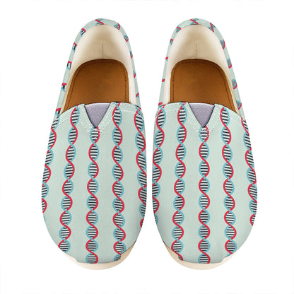 Red And Blue DNA Pattern Print Casual Shoes