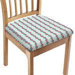 Red And Blue DNA Pattern Print Chair Cushion Cover