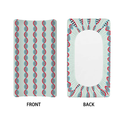 Red And Blue DNA Pattern Print Changing Pad Cover