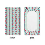 Red And Blue DNA Pattern Print Changing Pad Cover