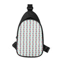 Red And Blue DNA Pattern Print Sling Bag