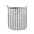 Red And Blue DNA Pattern Print Collapsible Laundry Basket