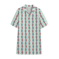 Red And Blue DNA Pattern Print Cotton Hawaiian Shirt
