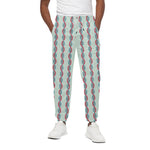 Red And Blue DNA Pattern Print Cotton Pants