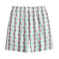 Red And Blue DNA Pattern Print Cotton Shorts