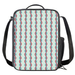 Red And Blue DNA Pattern Print Crossbody Lunch Bag