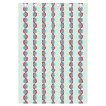 Red And Blue DNA Pattern Print Curtain
