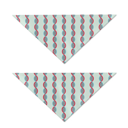 Red And Blue DNA Pattern Print Dog Bandana