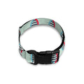 Red And Blue DNA Pattern Print Dog Collar
