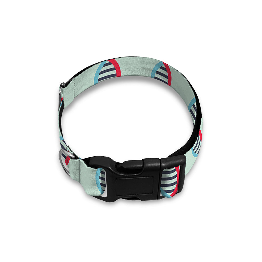 Red And Blue DNA Pattern Print Dog Collar
