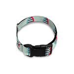 Red And Blue DNA Pattern Print Dog Collar