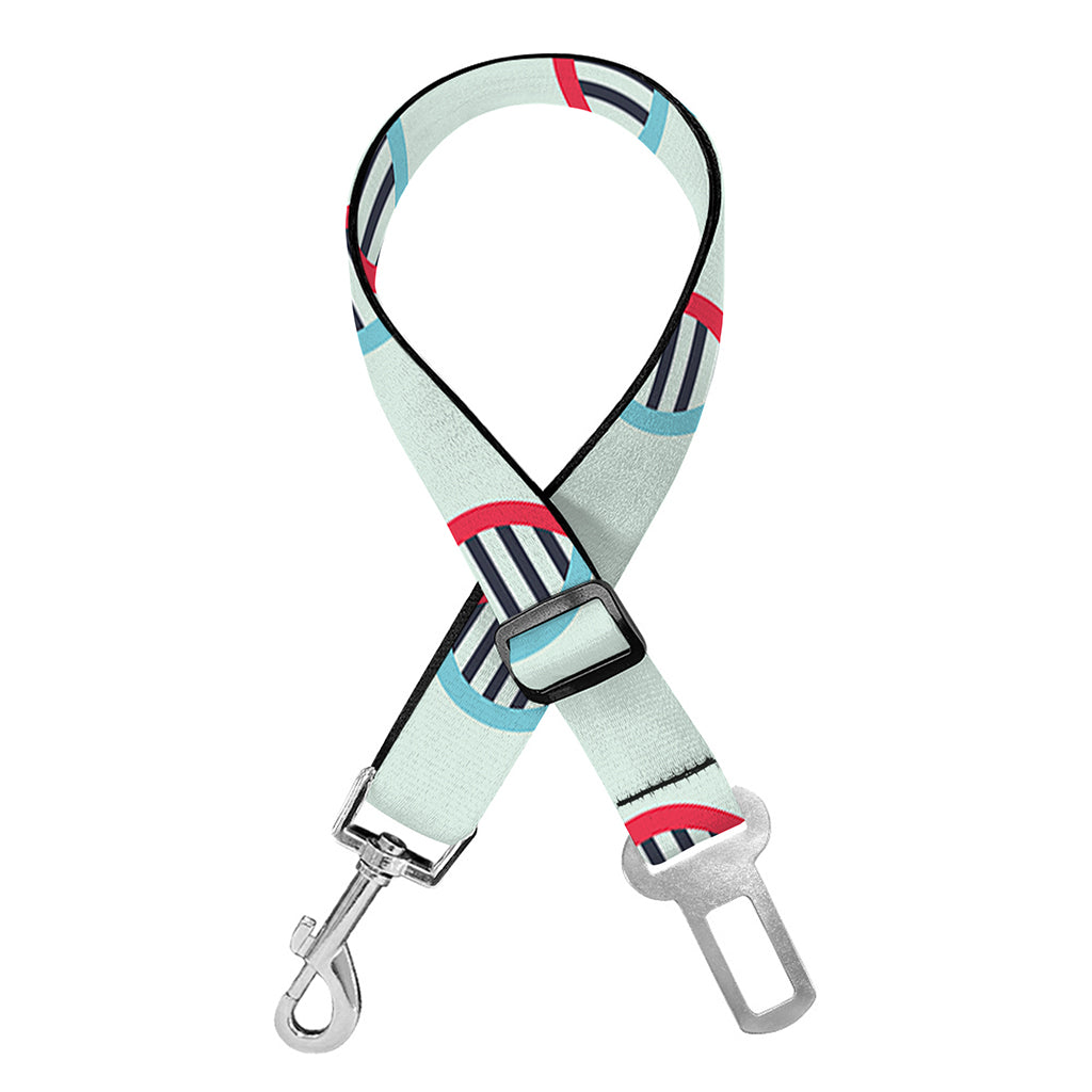 Red And Blue DNA Pattern Print Dog Seat Belt