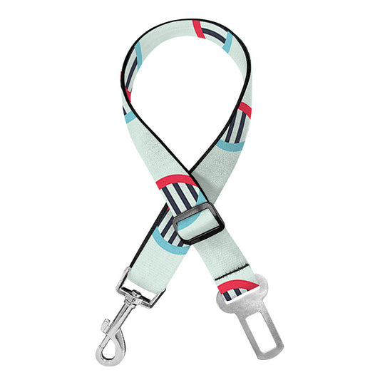 Red And Blue DNA Pattern Print Dog Seat Belt