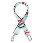 Red And Blue DNA Pattern Print Dog Seat Belt