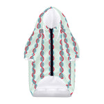 Red And Blue DNA Pattern Print Dog Zip Up Hoodie