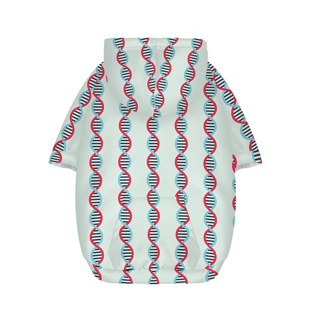 Red And Blue DNA Pattern Print Dog Zip Up Hoodie