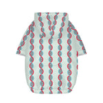 Red And Blue DNA Pattern Print Dog Zip Up Hoodie