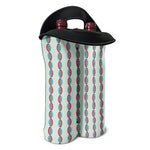 Red And Blue DNA Pattern Print Double Neoprene Wine Tote