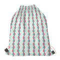 Red And Blue DNA Pattern Print Drawstring Bag