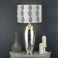 Red And Blue DNA Pattern Print Drum Lamp Shade