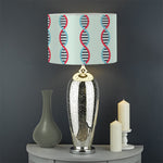 Red And Blue DNA Pattern Print Drum Lamp Shade