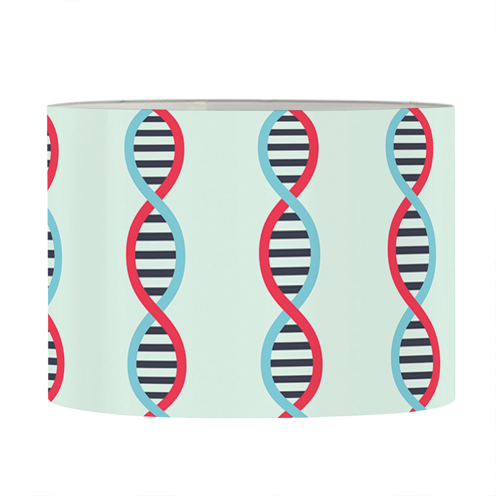 Red And Blue DNA Pattern Print Drum Lamp Shade