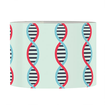 Red And Blue DNA Pattern Print Drum Lamp Shade