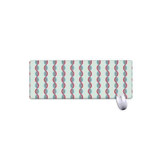 Red And Blue DNA Pattern Print Extended Mouse Pad