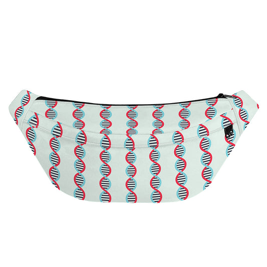 Red And Blue DNA Pattern Print Fanny Pack
