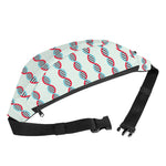 Red And Blue DNA Pattern Print Fanny Pack