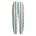 Red And Blue DNA Pattern Print Fleece Lined Knit Pants