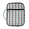 Red And Blue DNA Pattern Print Front Pocket Bible Bag