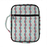 Red And Blue DNA Pattern Print Front Pocket Bible Bag