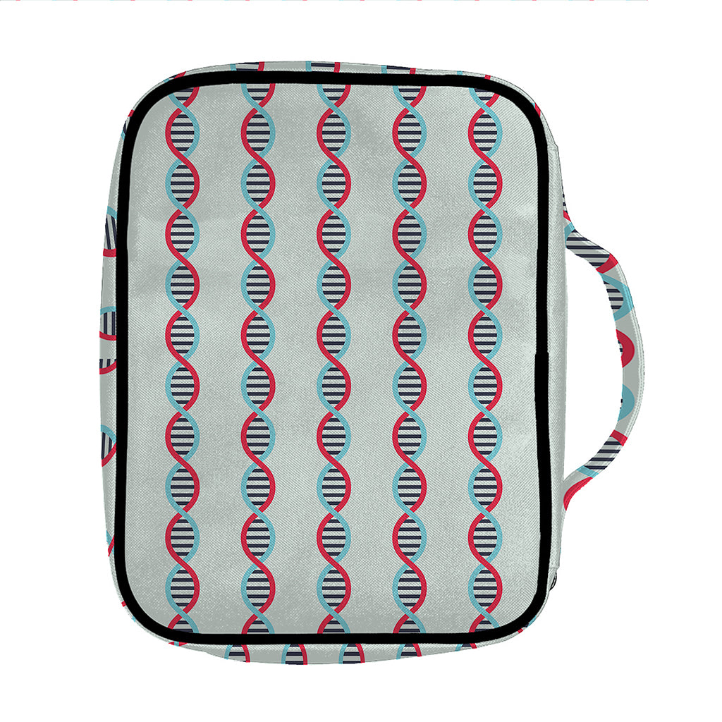 Red And Blue DNA Pattern Print Front Pocket Bible Bag
