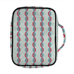 Red And Blue DNA Pattern Print Front Pocket Bible Bag