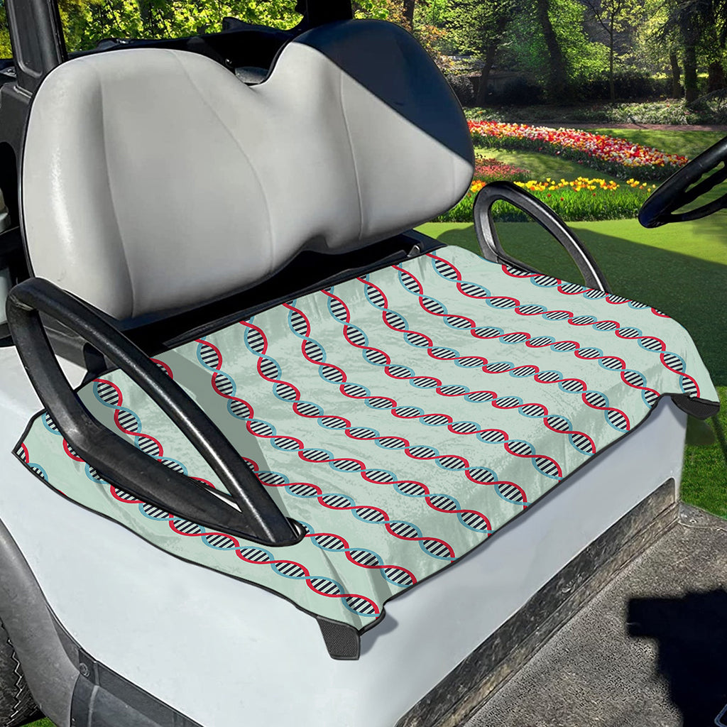 Red And Blue DNA Pattern Print Golf Cart Seat Cover