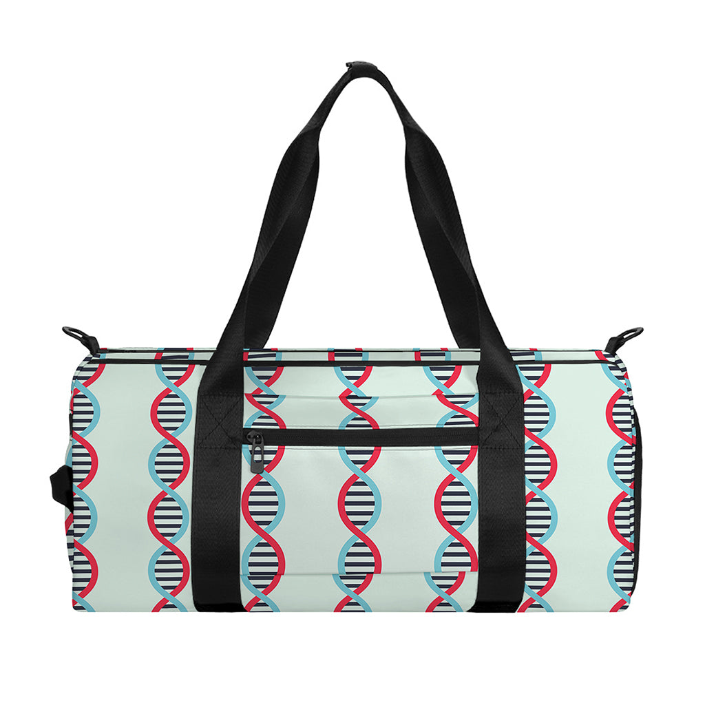 Red And Blue DNA Pattern Print Gym Bag