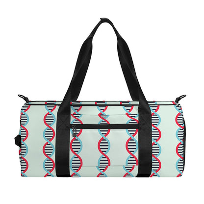 Red And Blue DNA Pattern Print Gym Bag