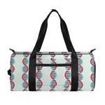 Red And Blue DNA Pattern Print Gym Bag