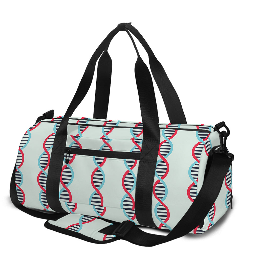 Red And Blue DNA Pattern Print Gym Bag