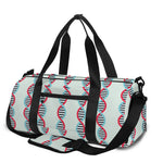 Red And Blue DNA Pattern Print Gym Bag